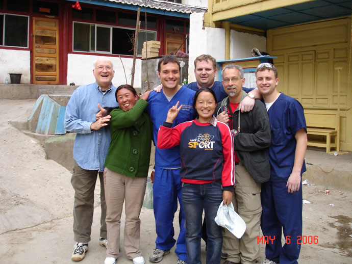 Left to right: Dr. Don Stoner, Dan Stoner, Ethan Drake, Dave Gartner, Mike Lisien and Chinese assistants